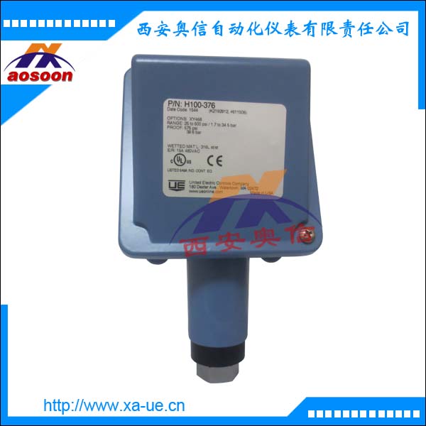美国UE开关H100-361-1010双刀双掷DPDT开关316L不锈钢1.4-20.7bar